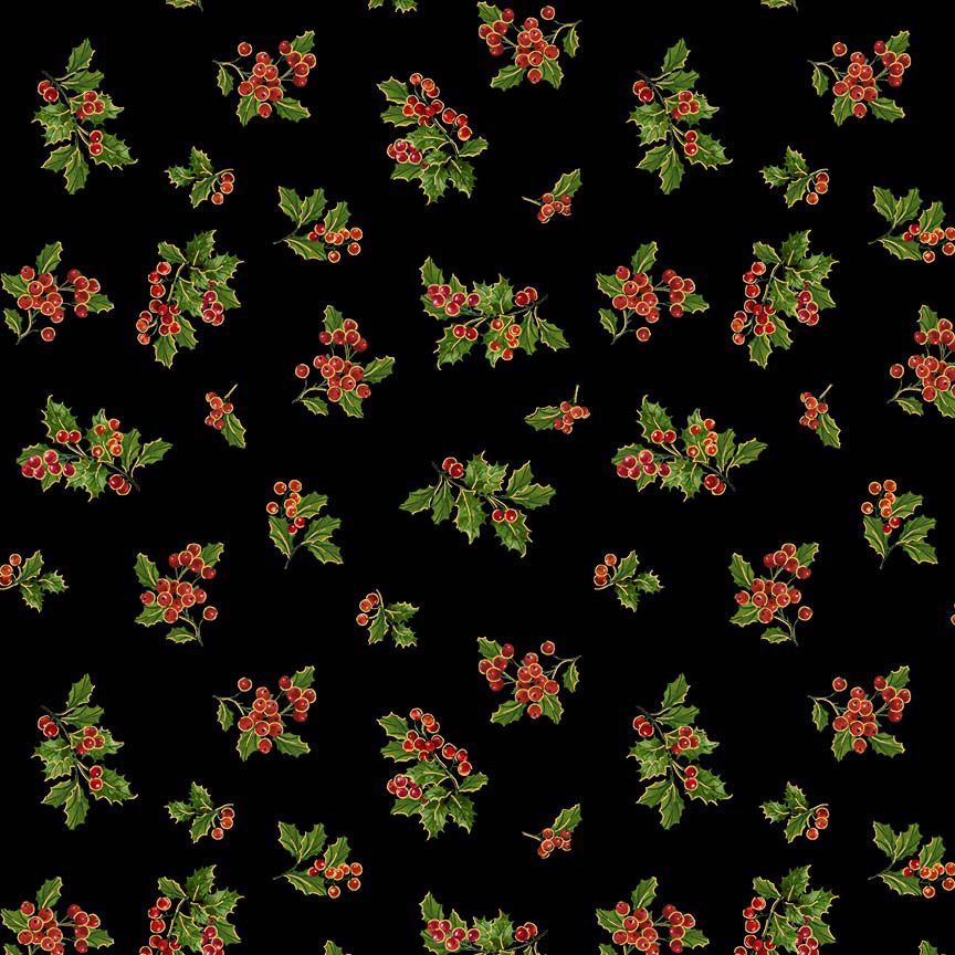 HOLIDAY HOLLY METALLIC MERRY CHRISTMAS