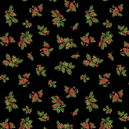 HOLIDAY HOLLY METALLIC MERRY CHRISTMAS