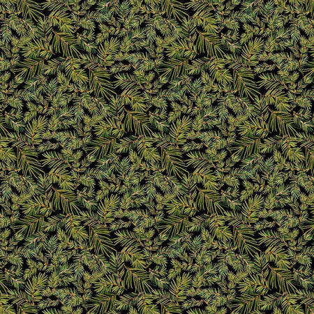 PACKED PINE NEEDLES METALLIC MERRY CHRISTMAS