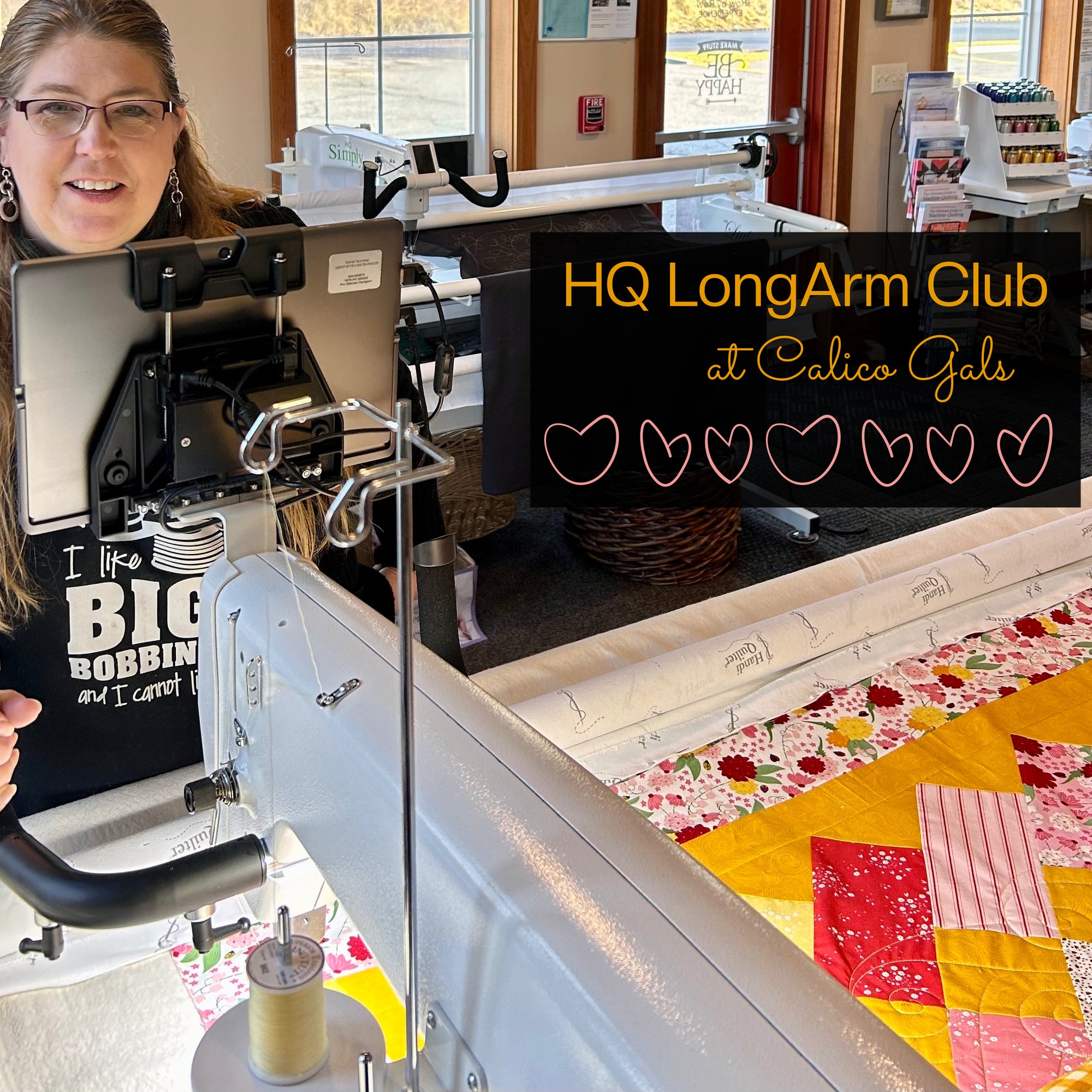 LONG ARM CLUB MAY 6 5:30 - 7:30  WITH DARYL AND CINDY