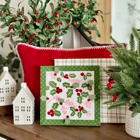 HAPPY HOLLY-DAYS PUNCH NEEDLE