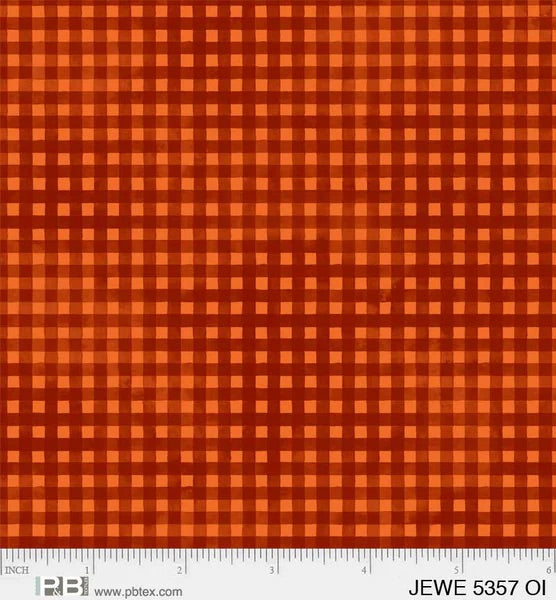 ORANGE RUST JEWEL GINGHAM