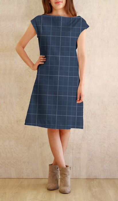 WINTRY CHECK DEEP IN KNIT