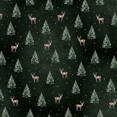 TOSSED DEERS & EVERGREEN PINE WELCOME WNTER