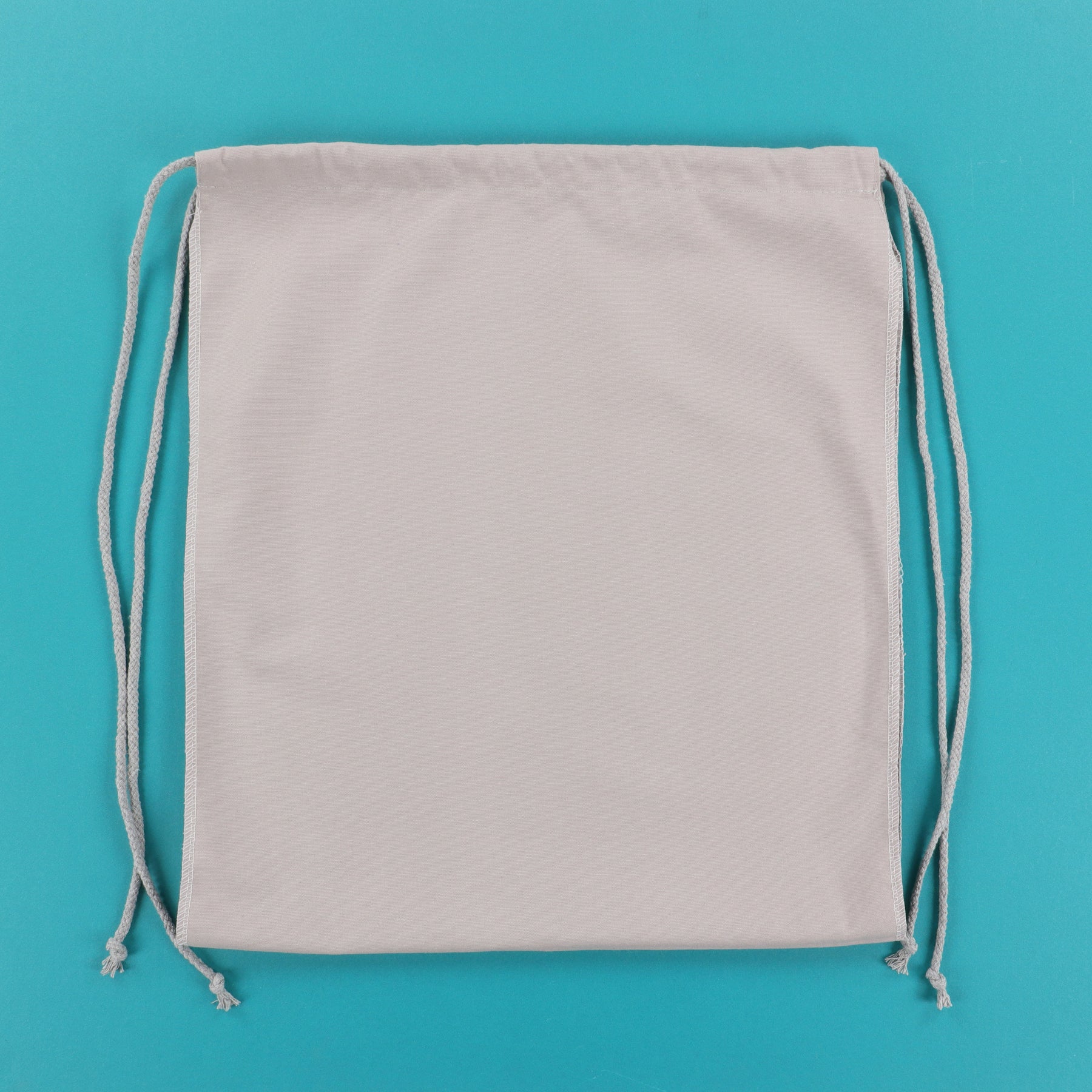 CANVAS CINCH BACKPACK BLANK LIGHT GREY