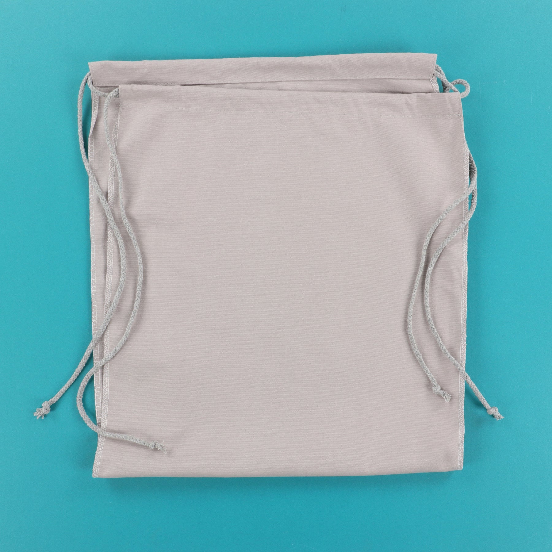 CANVAS CINCH BACKPACK BLANK LIGHT GREY