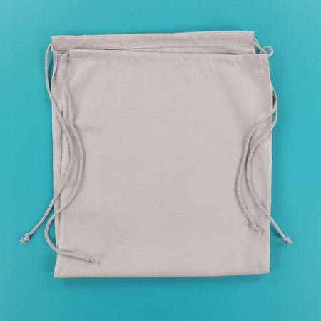 CANVAS CINCH BACKPACK BLANK LIGHT GREY