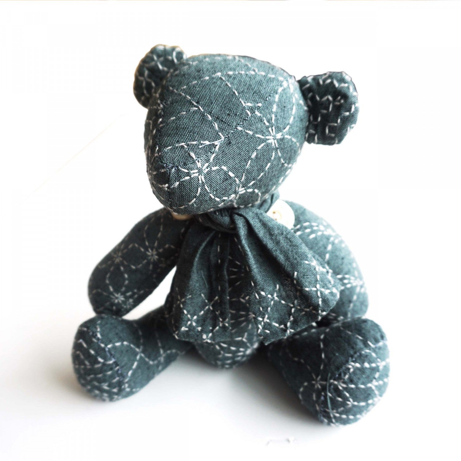 LITTLE SASHIKO TEDDY BEAR BLUE