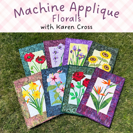 MACHINE APPLIQUE FLORALS CLASS - WED, AUGUST 26, 2026