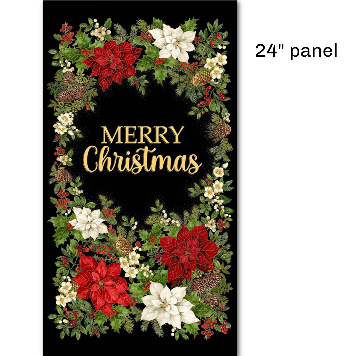 METALLIC MERRY CHRISTMAS PANEL