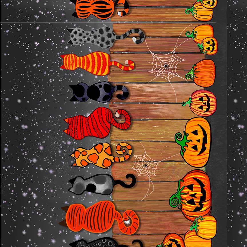 SPOOKY CATS ON FENCE