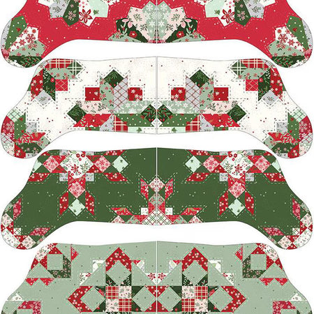 MISTLETOE & HOLLY STOCKINGS PANEL