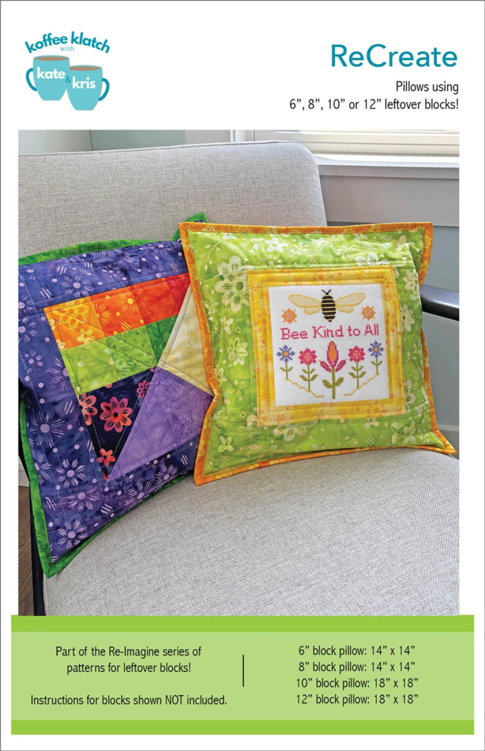 REIMAGINE RECREATE PILLOW PATTERN