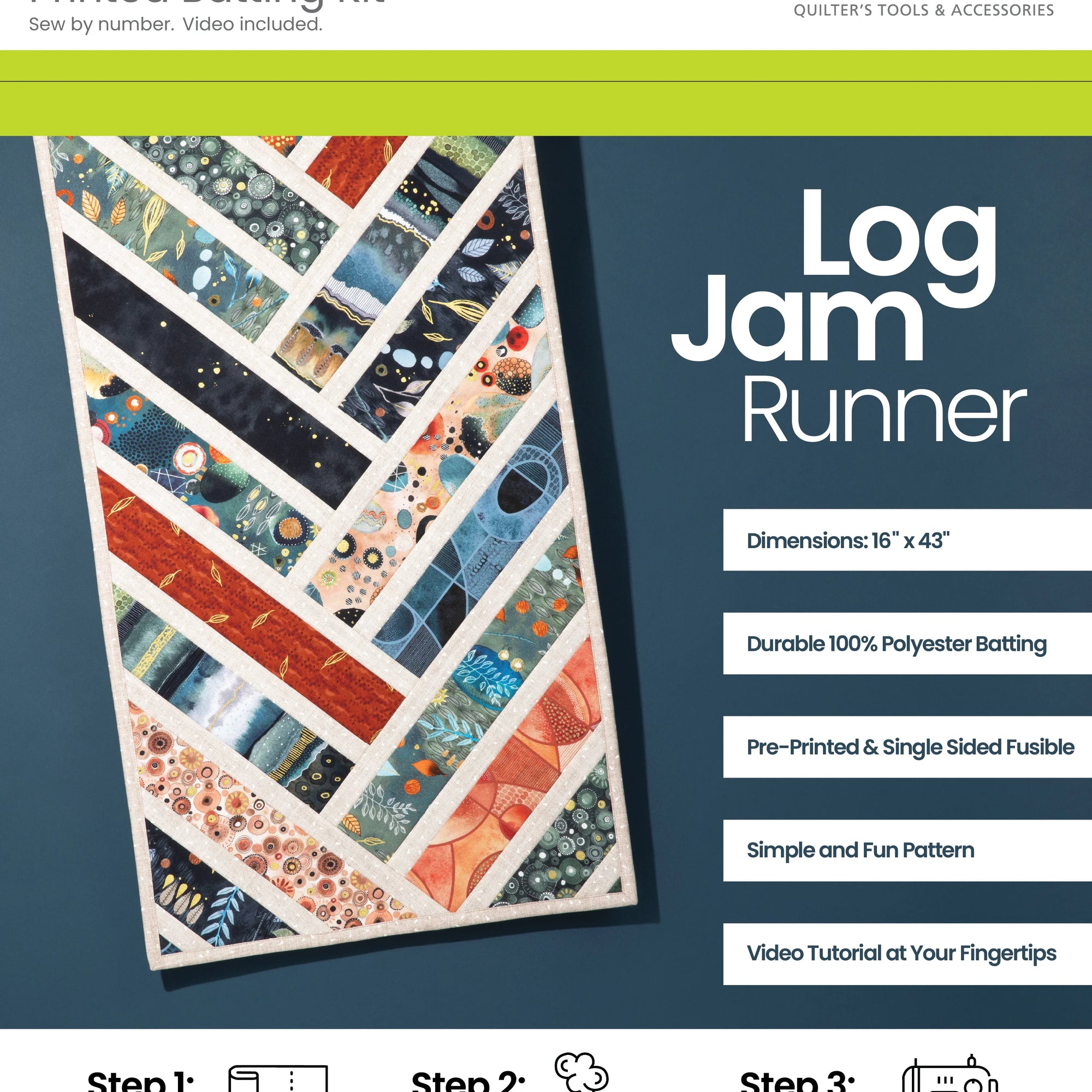 LOG JAM RUNNER QUILT-AS-YOU-GO BATTING KIT