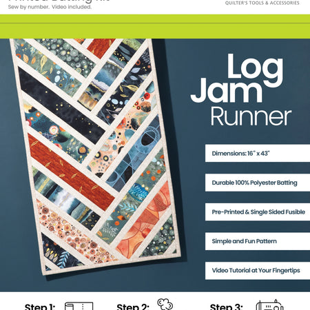 LOG JAM RUNNER QUILT-AS-YOU-GO BATTING KIT