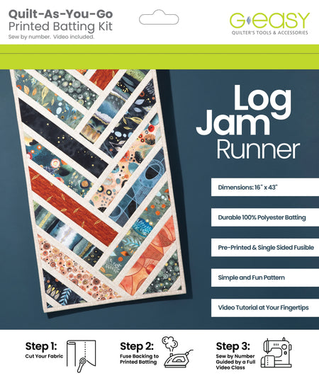LOG JAM RUNNER QUILT-AS-YOU-GO BATTING KIT