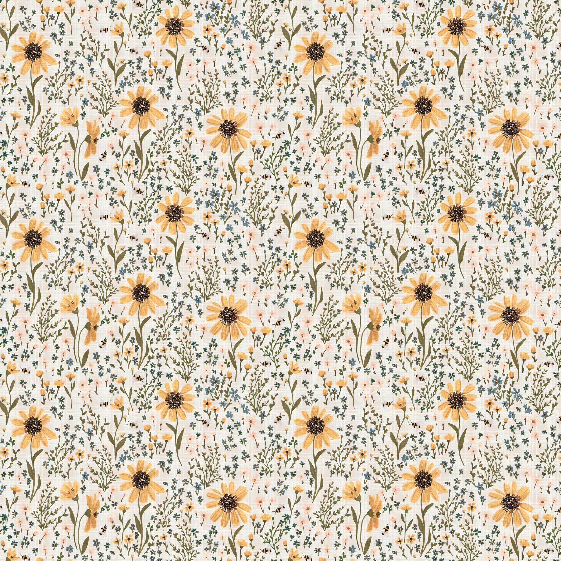 FIELD FLORAL CREAM HUMBLEBEE
