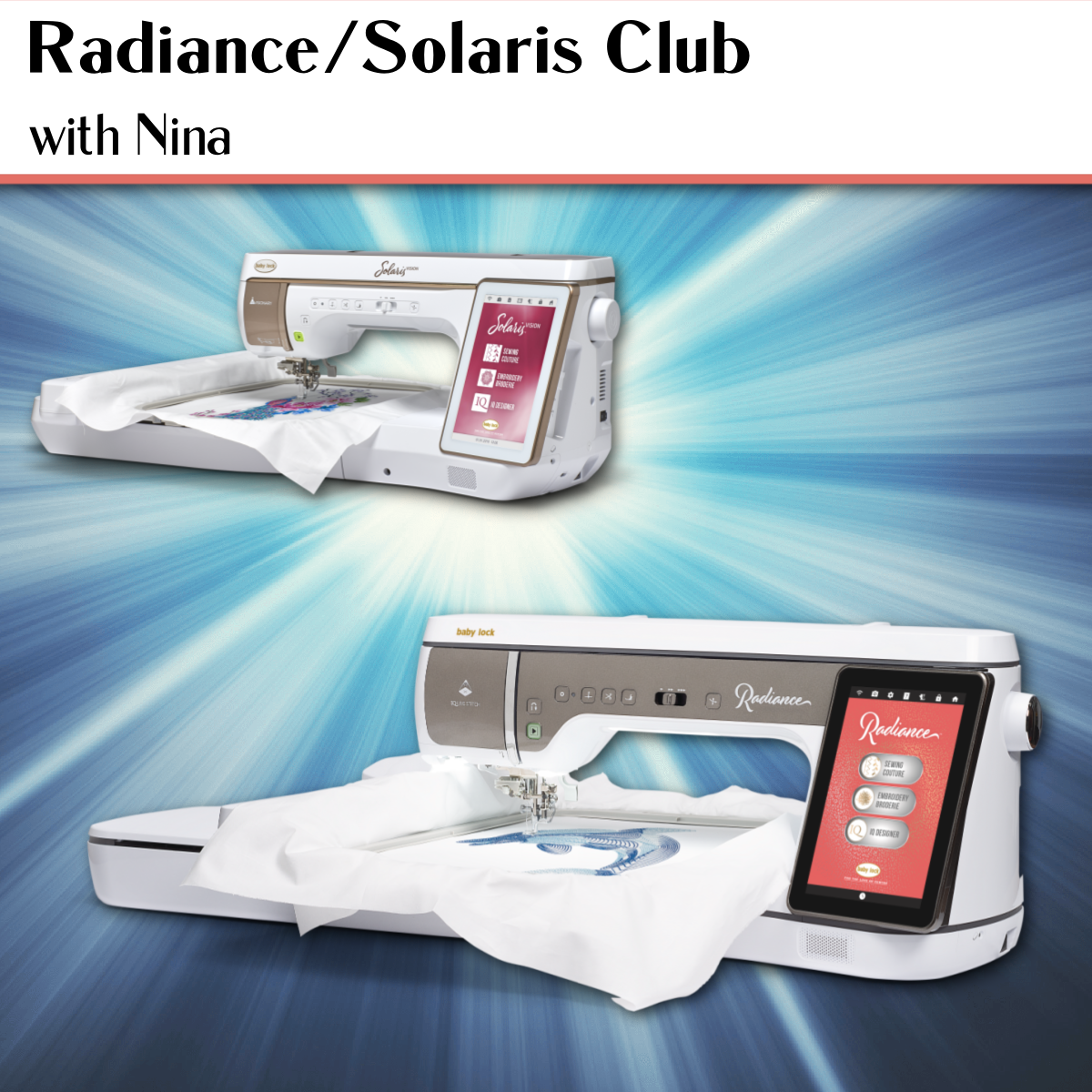 RADIANCE/SOLARIS CLUB 1ST FRI OF THE MONTH 1 - 2:30 STARTS NOV