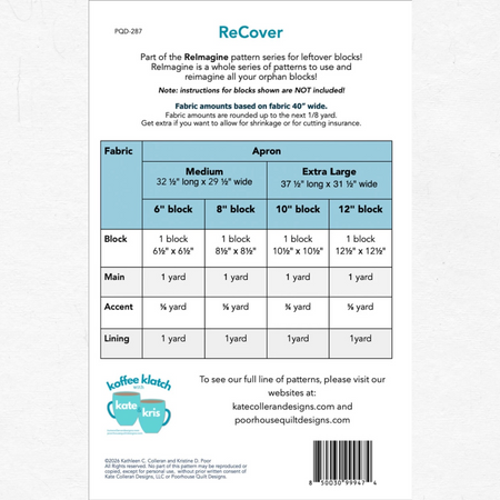 REIMAGINE RECOVER APRON PATTERN