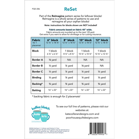 REIMAGINE RESET PLACEMATS PATTERN