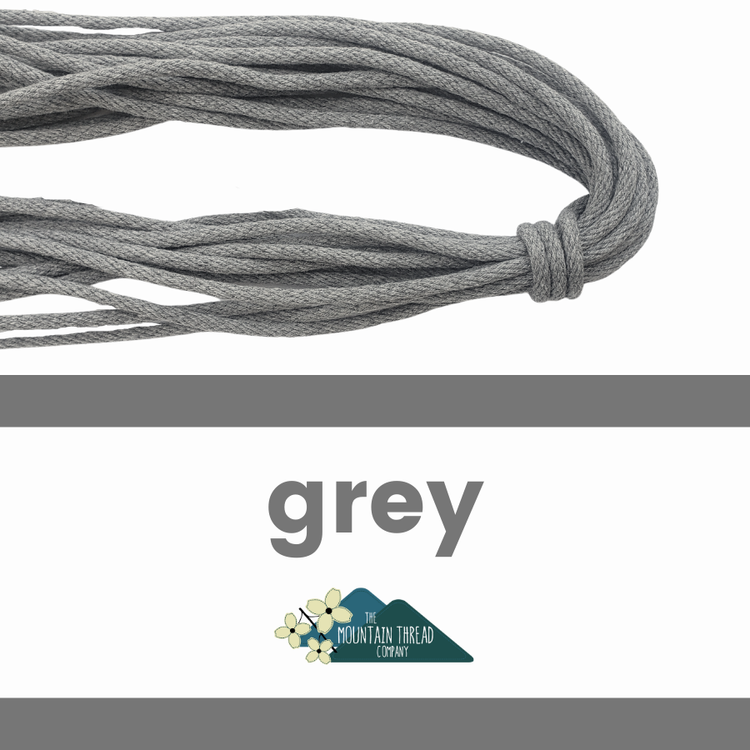 GREY  SOLID BRAID ROPE 10 YDS