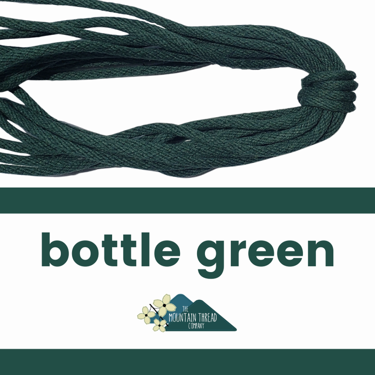 BOTTLE GREEN  SOLID BRAID ROPE 10 YDS