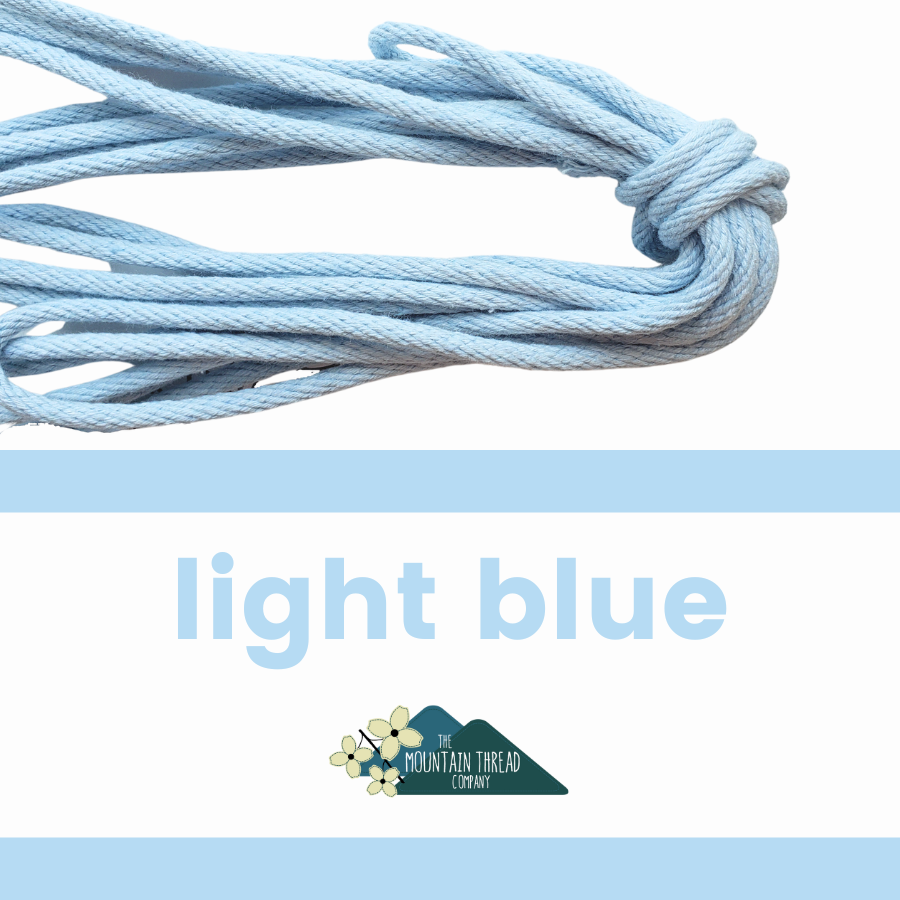 PALE BLUE SOLID BRAID ROPE 10 YDS