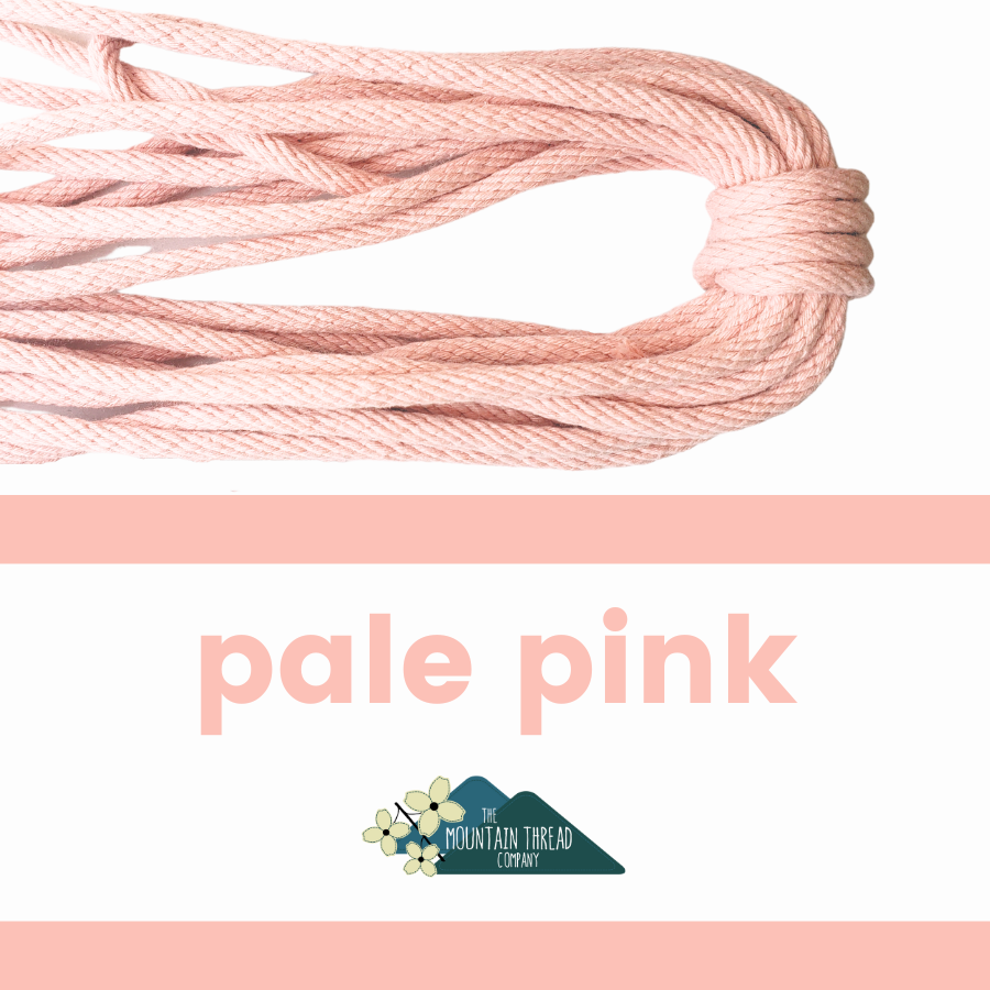 PALE PINK SOLID BRAID ROPE 10 YDS