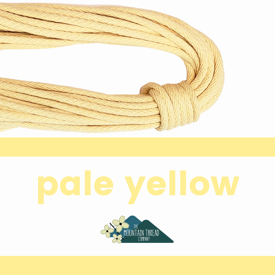 PALE YELLOW SOLID BRAID ROPE 10 YDS