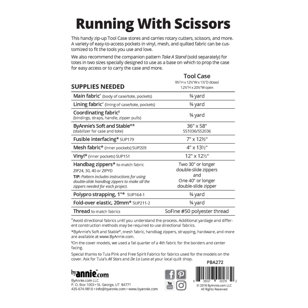 RUNNING WITH SCISSORS BY ANNIE