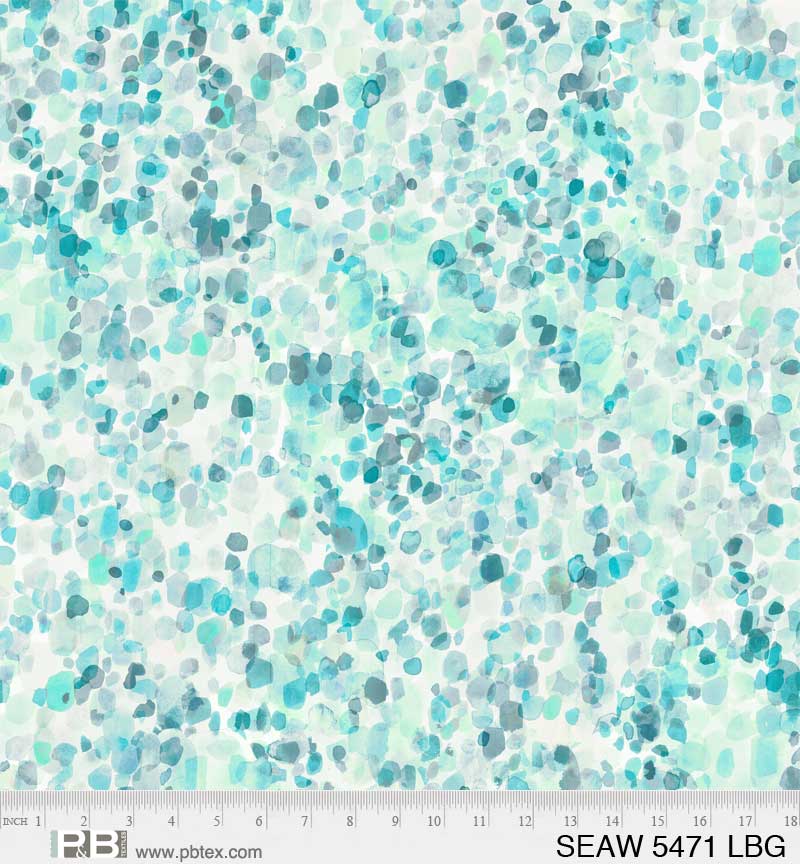 108" WIDE LIGHT BLUE GREEN SEA GLASS