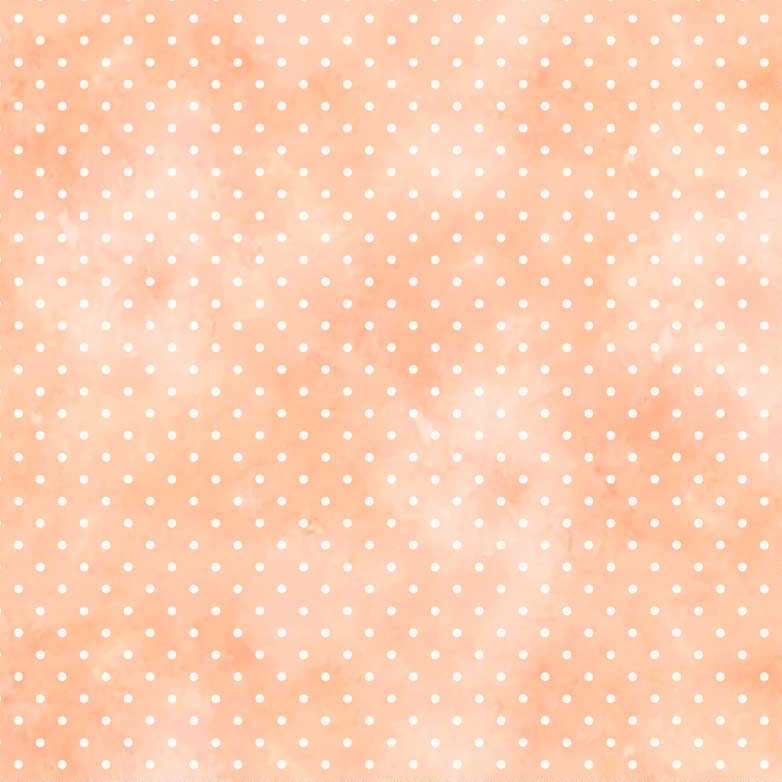 white pin dots on peach background