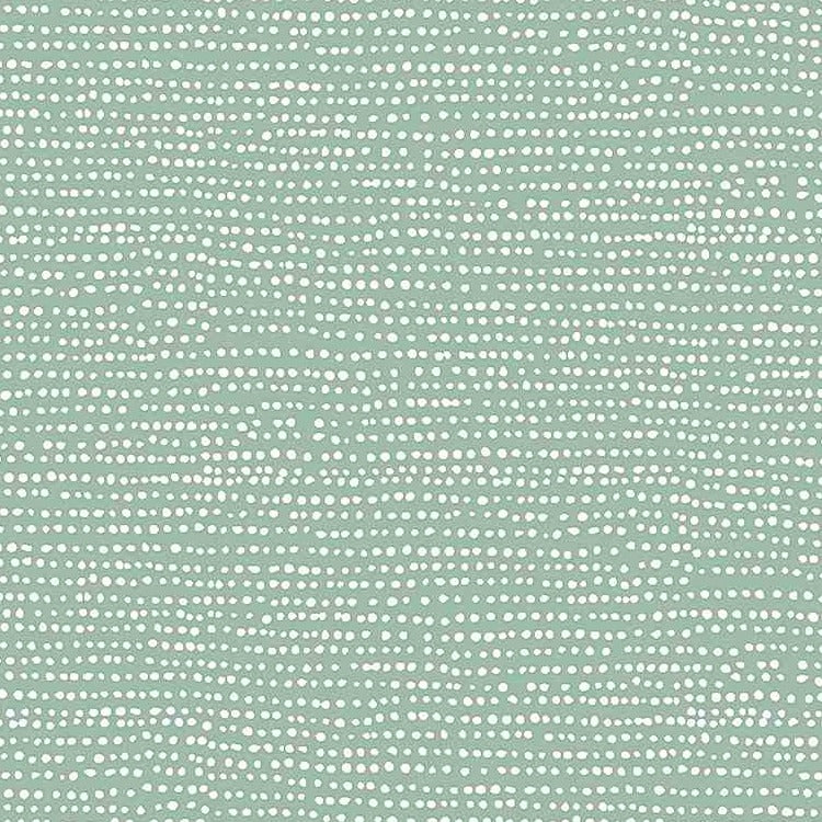 moonscape lagoon light green with white dots