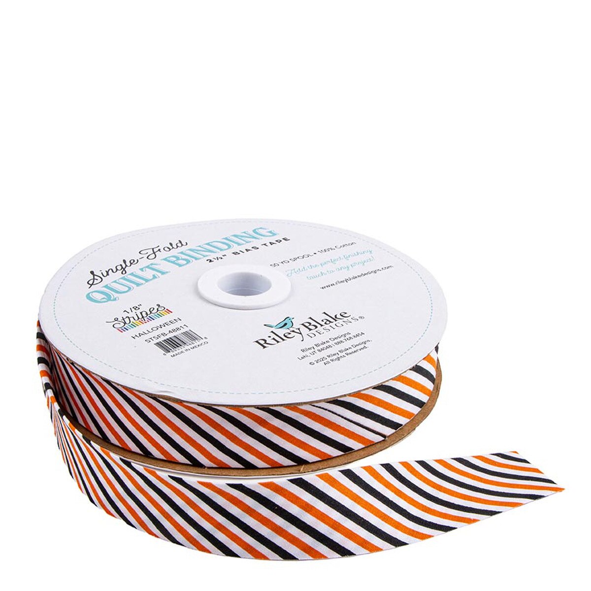 SINGLE-FOLD QUILT BINDING - HALLOWEEN STRIPE