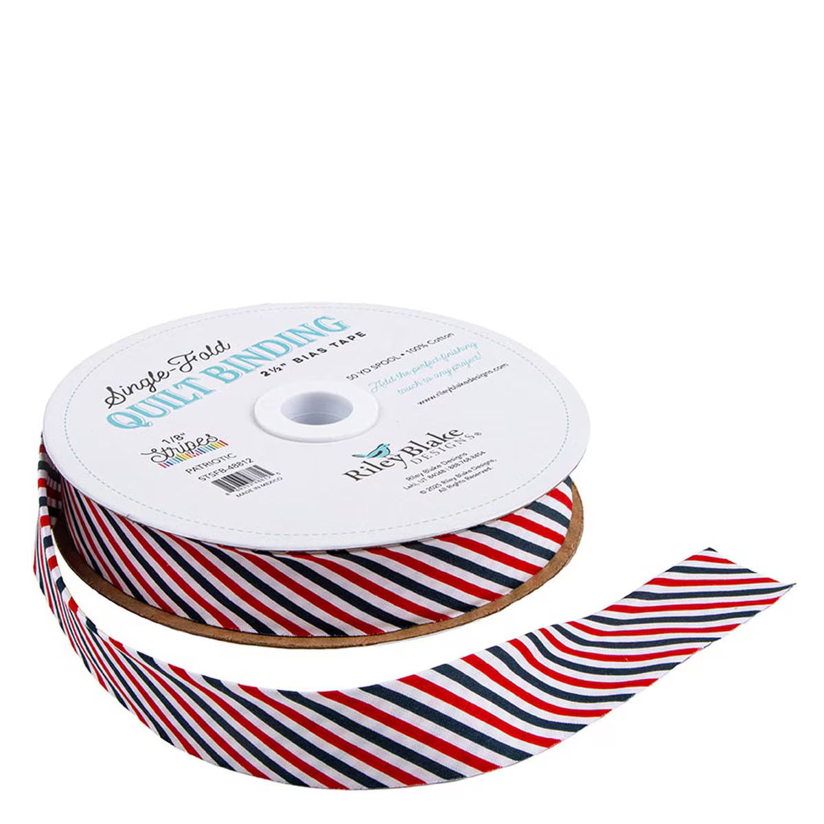 SINGLE-FOLD QUILT BINDING - PATRIOTIC STRIPE