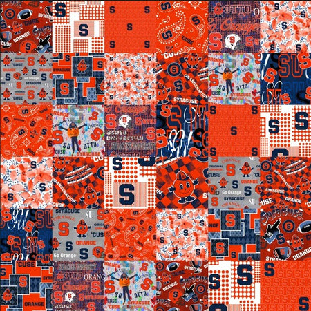 SYRACUSE COLLEGIATE CHEATER QUILT ALLOVER 58" WIDE