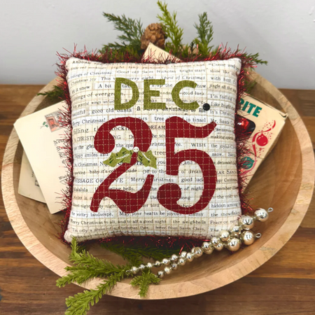 SCRAPPLIQUE DEC.25 PILLOW