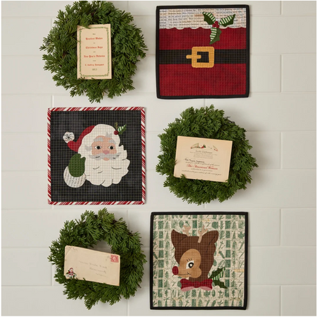 SCRAPPLIQUE SANTA'S BELLY, RUDOLPH & SANTA CLAUS