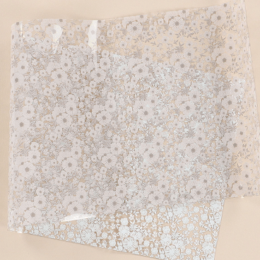 WHITE PETAL MIX PRINTED VINYL