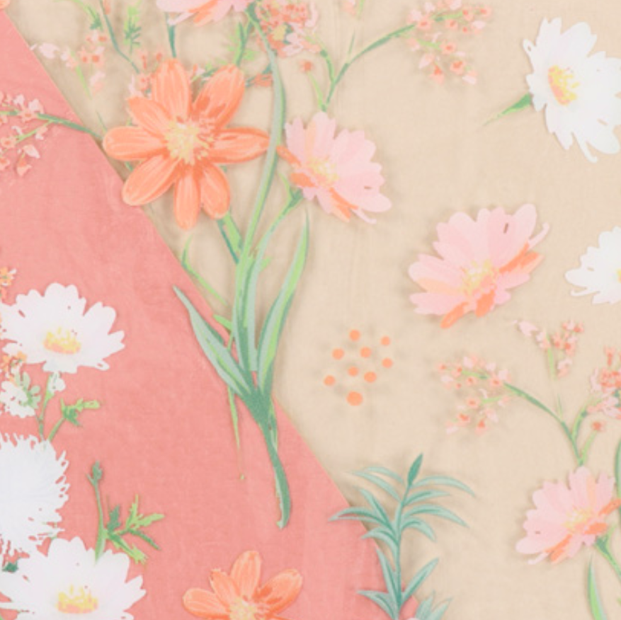 PINK PETAL MIX PRINTED VINYL