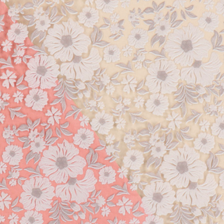 WHITE PETAL MIX PRINTED VINYL