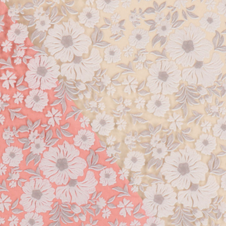 WHITE PETAL MIX PRINTED VINYL