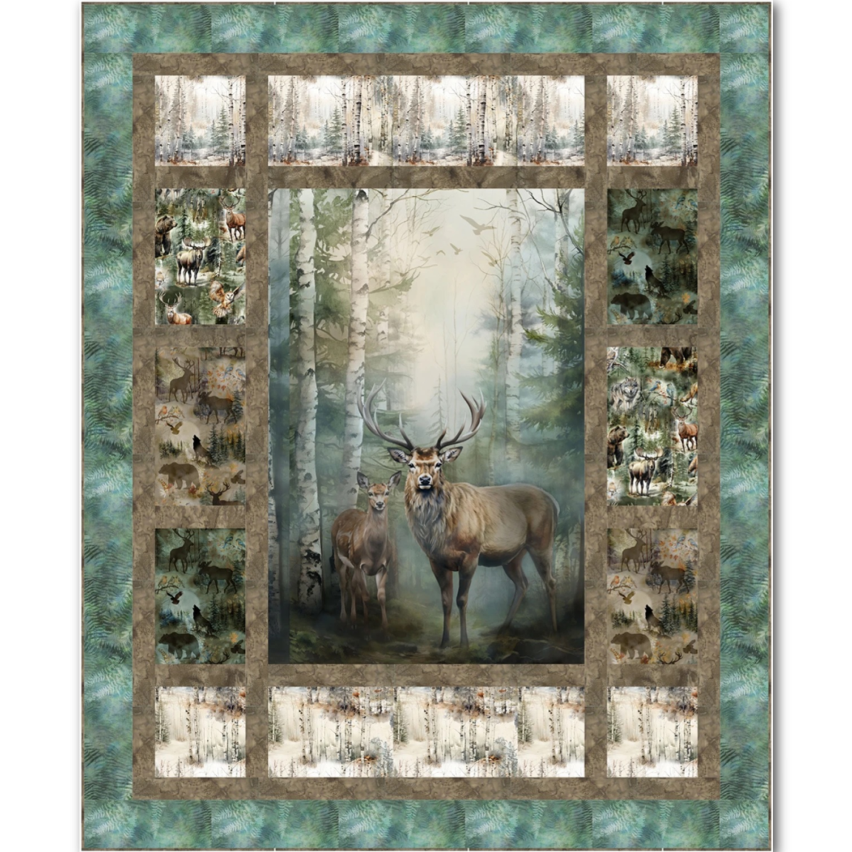 STAG AND STONE BIRDS EYE VIEW QUILT KIT