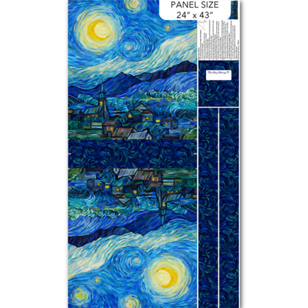 STARRY NIGHT CANVAS TOTE PANEL