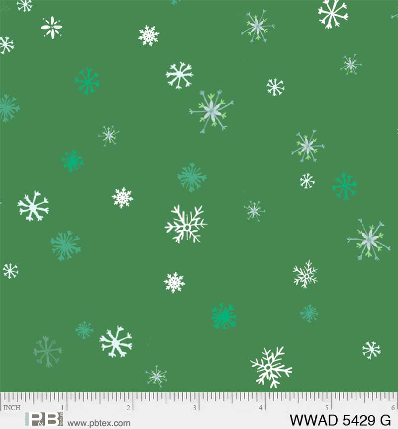 FALLING SNOW GREEN WINTER WADDLES