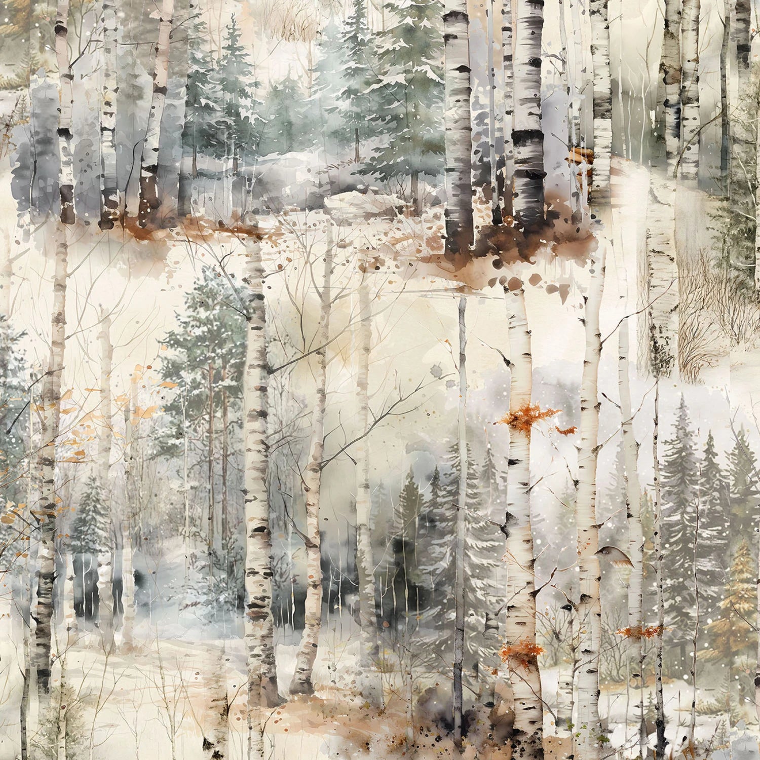 BIRCH STAG AND STONE