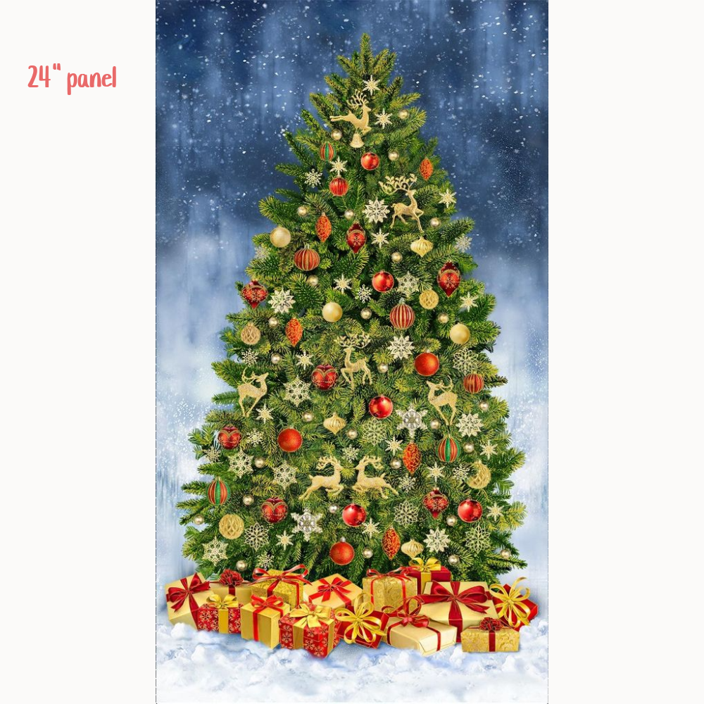 FANCY CHRISTMAS TREE 24" PANEL