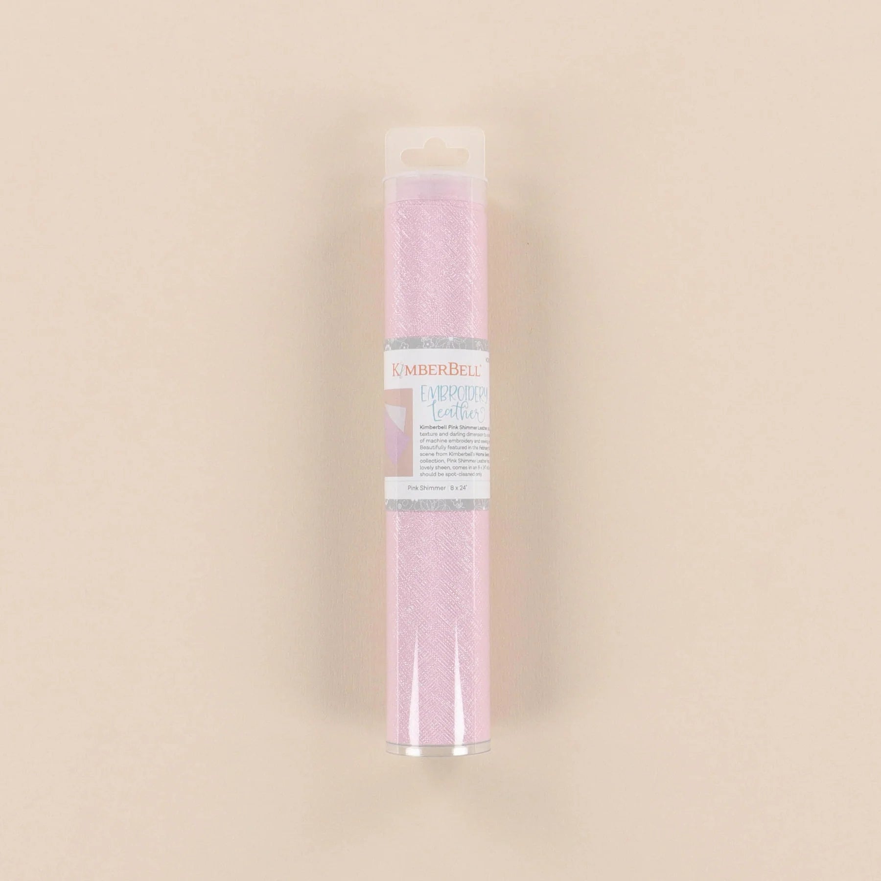 PINK SHIMMER EMBROIDERY LEATHER