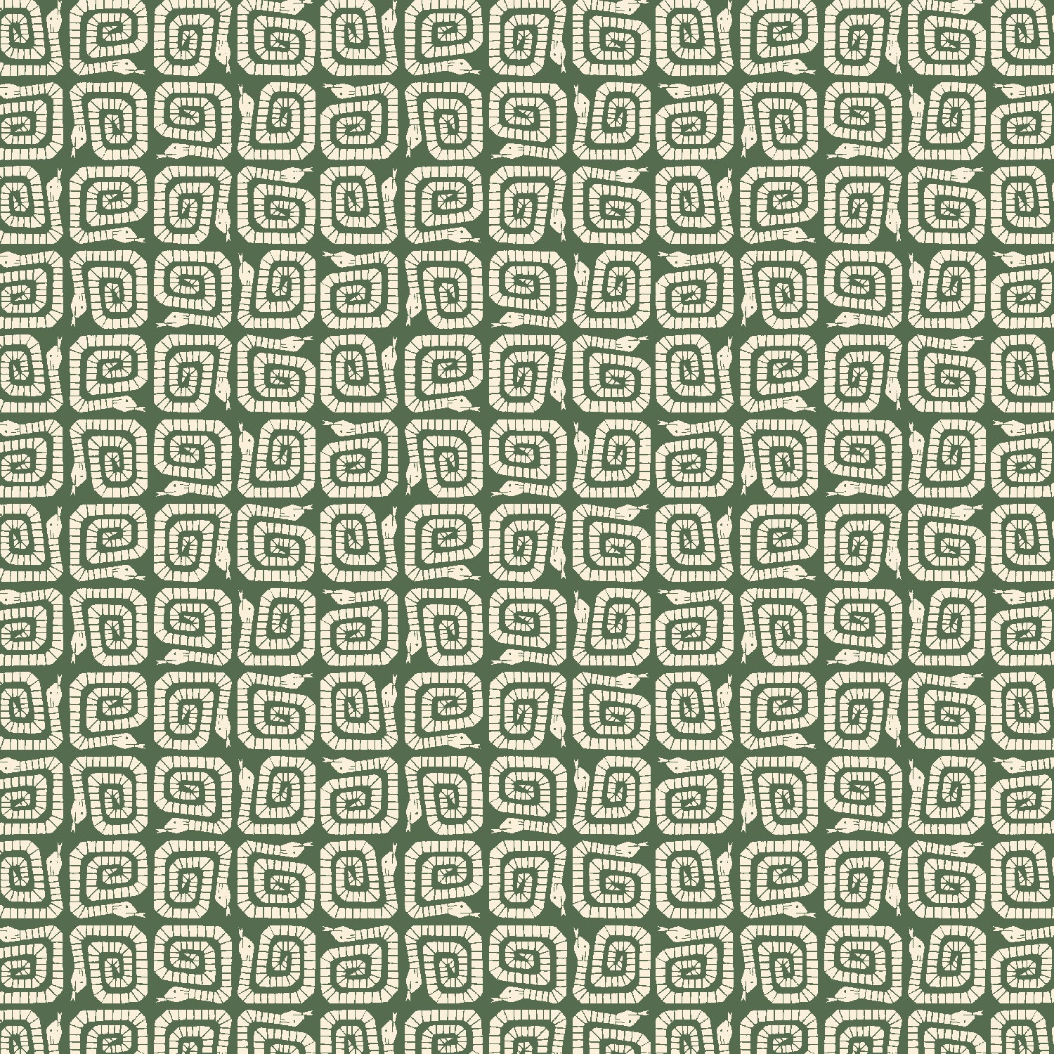 WINDING SNAKE VERY GREEN RISING SUN