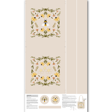 HUMBLEBEE CANVAS TOTE PANEL